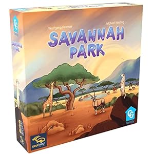 Capstone Games: Savannah Park, Strategy Board Game, Simple Gameplay, Highly Interactive Strategies, 1 to 4 Players, 20 to 40 Minute Play Time, Ages 8 and Up